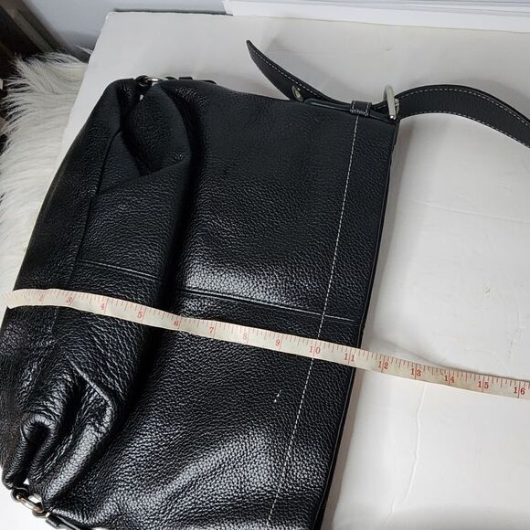 COACH Black Leather Duffle  Convertible Shoulder or Crossbody Bag - Picture 9 of 10